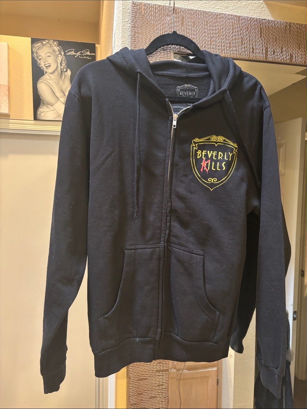 Beverly Kills Black Zip-Up Hoodie